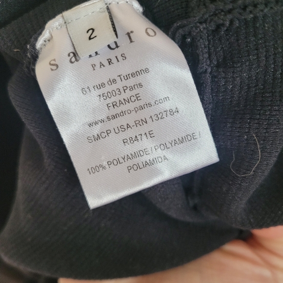 Sandro Elegant Black Sleeveless Dress - Picture 3 of 10